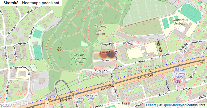Skotská - mapa podnikání