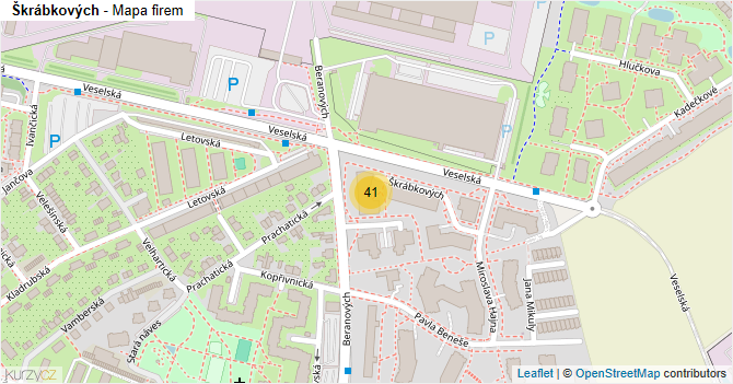 Škrábkových - mapa firem