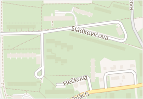 Sládkovičova v obci Praha - mapa ulice