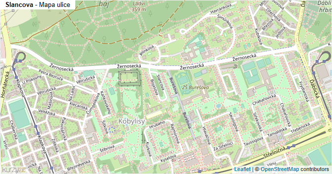Slancova - mapa ulice