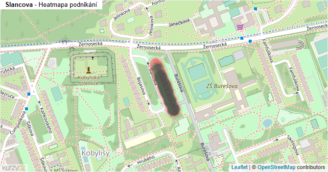 Slancova - mapa podnikání