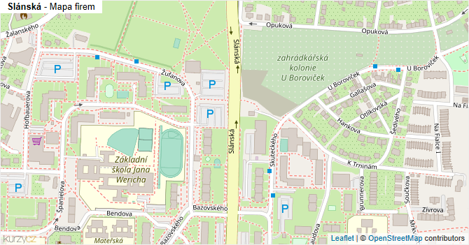Slánská - mapa firem