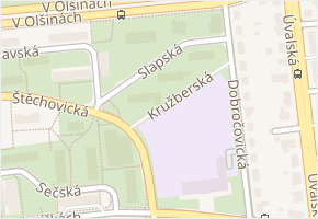 Slapská v obci Praha 9 - mapa ulice
