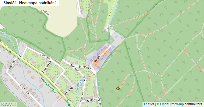 Slavičí - mapa podnikání