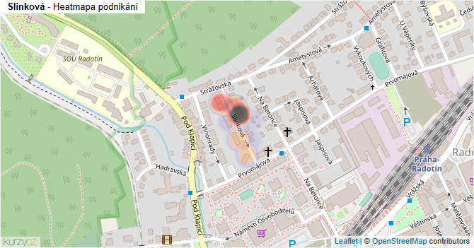 Slinková - mapa podnikání