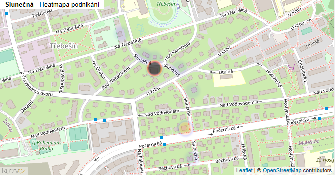 Slunečná - mapa podnikání