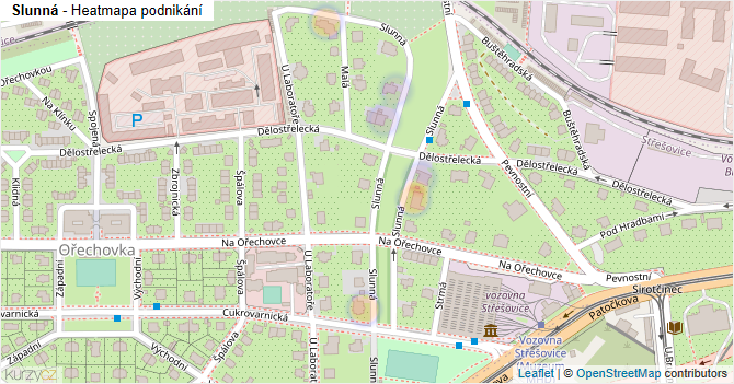 Slunná - mapa podnikání