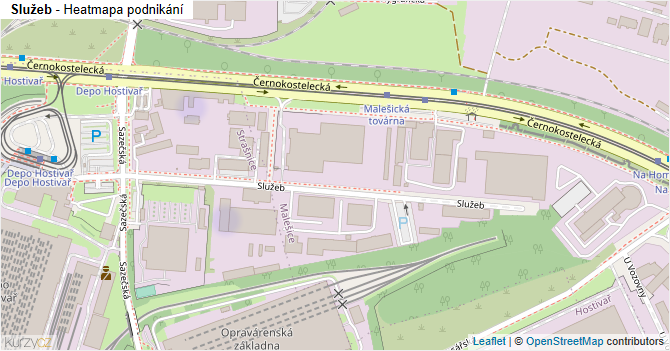 Služeb - mapa podnikání