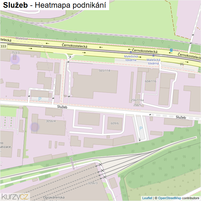 Mapa Služeb - Firmy v ulici.