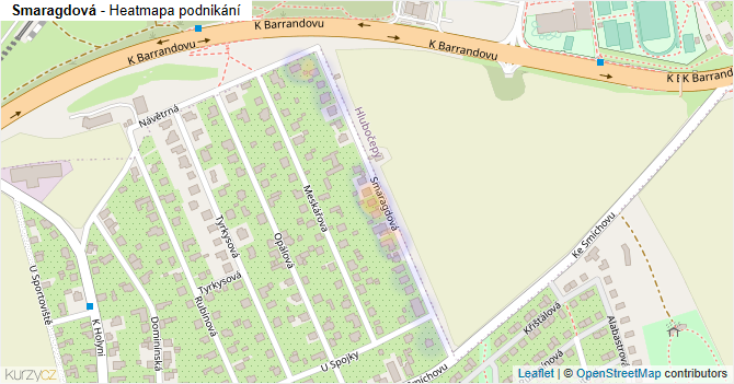 Smaragdová - mapa podnikání