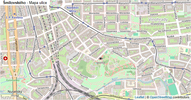 Šmilovského - mapa ulice