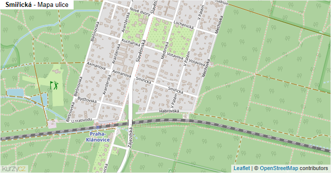Smiřická - mapa ulice