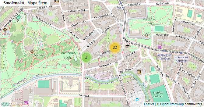Smolenská - mapa firem