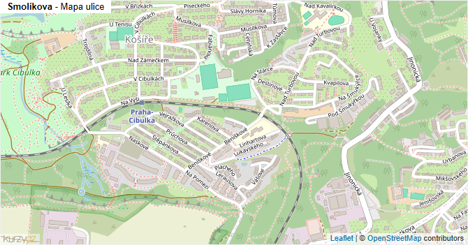 Smolíkova - mapa ulice
