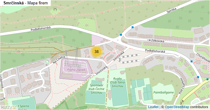 Smrčinská - mapa firem