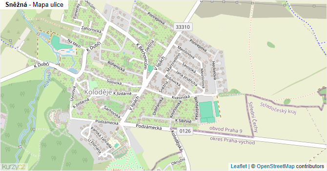 Sněžná - mapa ulice