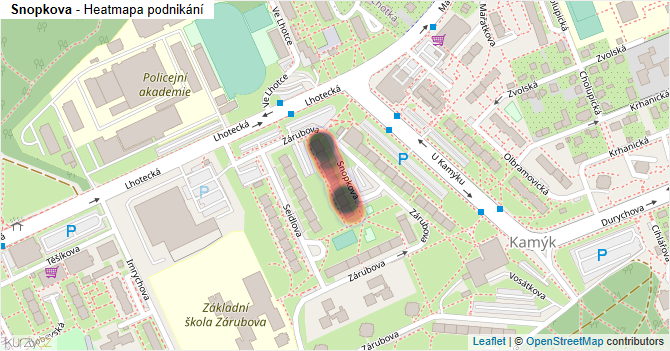 Snopkova - mapa podnikání