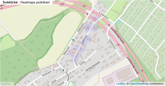 Sobětická - mapa podnikání