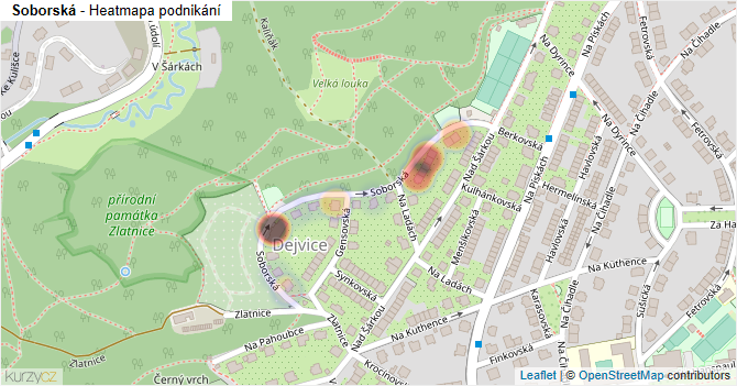 Soborská - mapa podnikání
