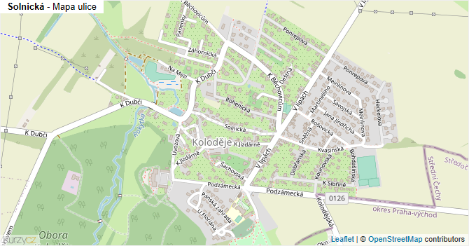 Solnická - mapa ulice