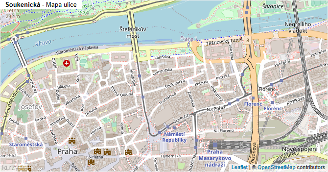 Soukenická - mapa ulice
