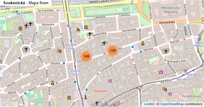 Soukenická - mapa firem