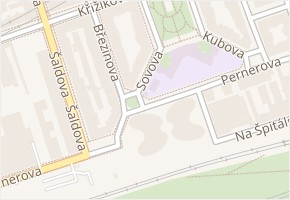 Sovova v obci Praha 8 - mapa ulice
