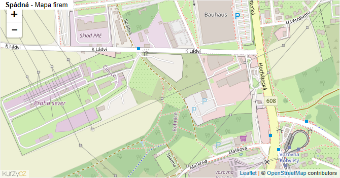 Spádná - mapa firem