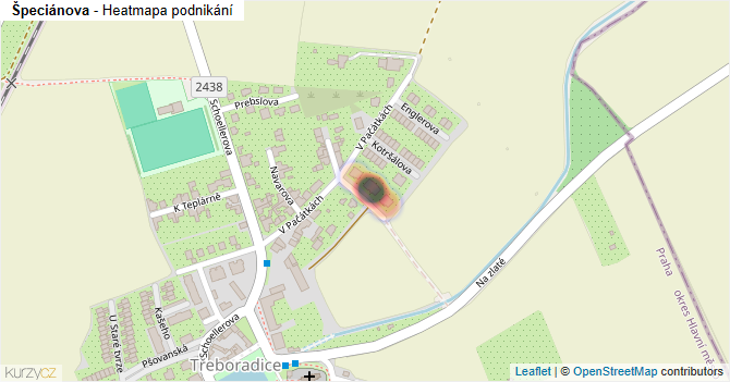 Špeciánova - mapa podnikání
