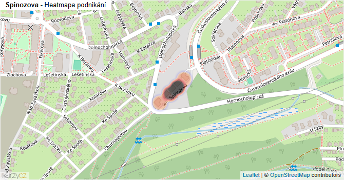 Spinozova - mapa podnikání