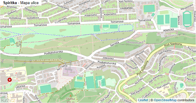 Spiritka - mapa ulice