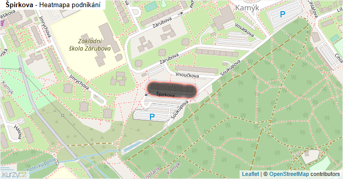 Špirkova - mapa podnikání