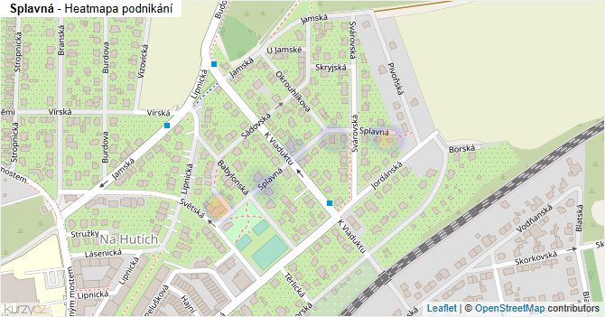 Splavná - mapa podnikání