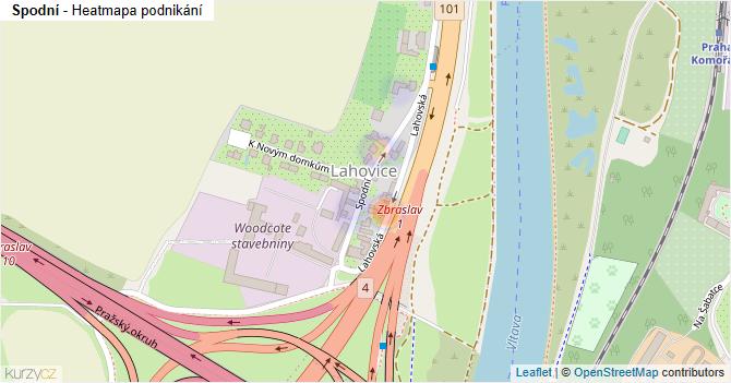 Spodní - mapa podnikání