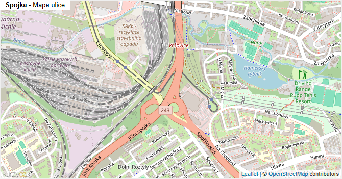Spojka - mapa ulice