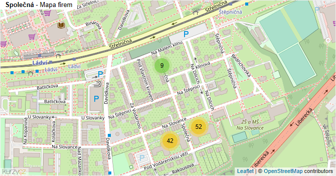 Společná - mapa firem