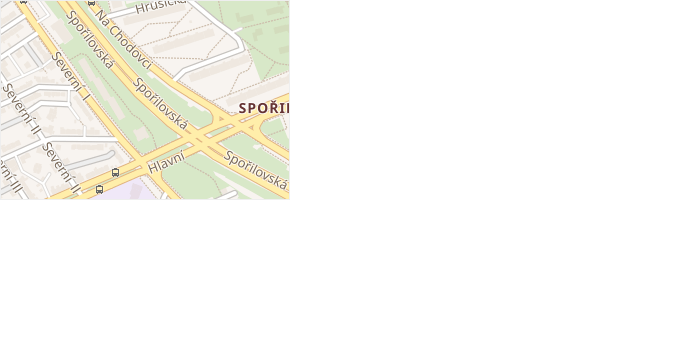Spořilovská v obci Praha - mapa ulice