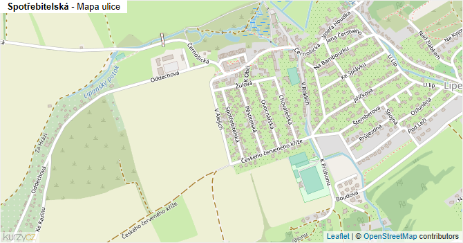 Spotřebitelská - mapa ulice