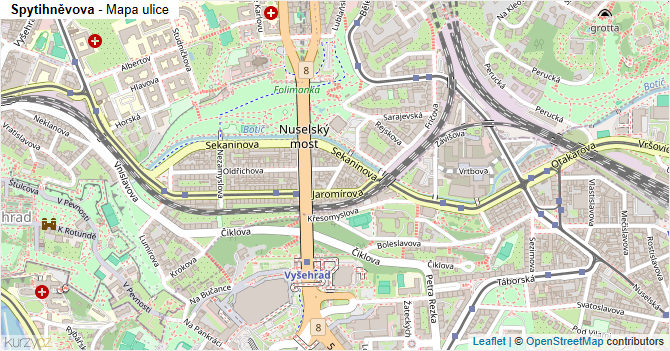Spytihněvova - mapa ulice