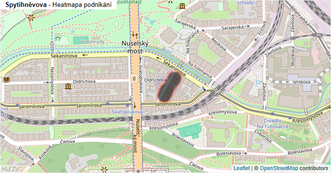 Spytihněvova - mapa podnikání