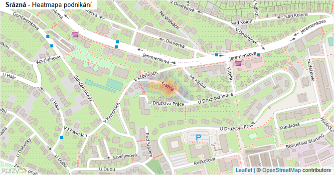Srázná - mapa podnikání