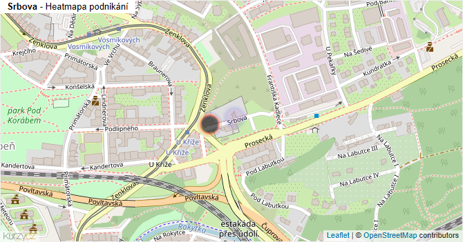 Srbova - mapa podnikání