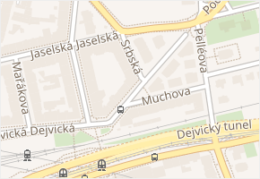 Srbská v obci Praha 7 - mapa ulice