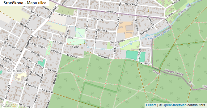 Srnečkova - mapa ulice