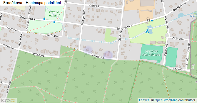 Srnečkova - mapa podnikání