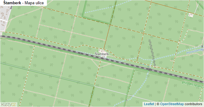Štamberk - mapa ulice