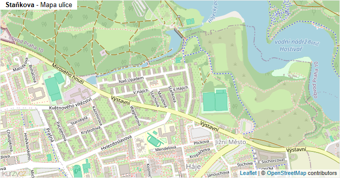 Staňkova - mapa ulice