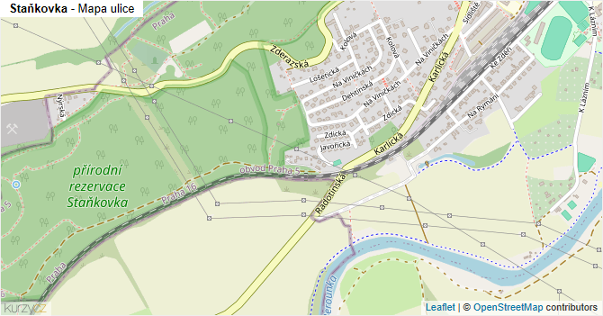 Staňkovka - mapa ulice