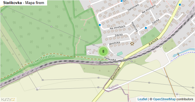 Staňkovka - mapa firem