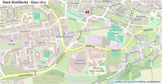 Stará Stodůlecká - mapa ulice